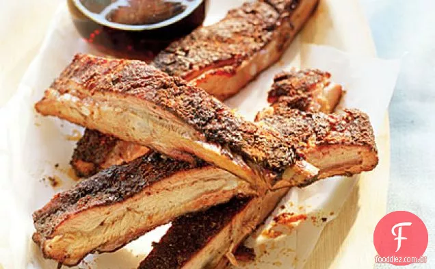 Applewood-Spareribes defumados com pimentão páprica Spice Rub
