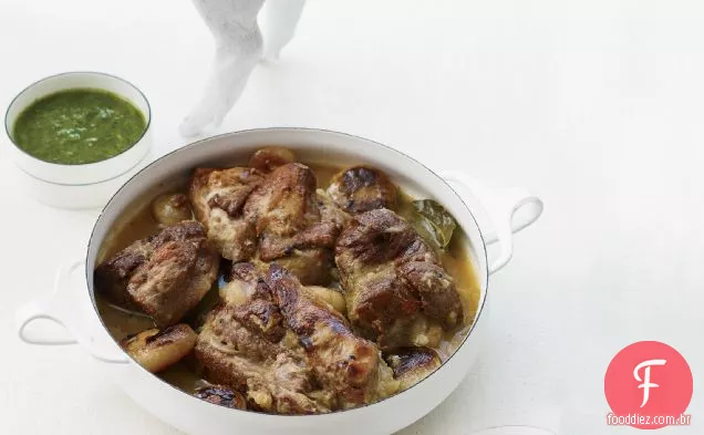 Ombro de porco assado com Chimichurri