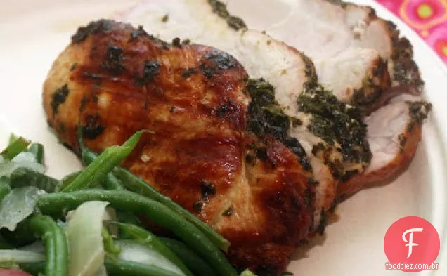 Erva Esfregou Alho Cravejado De Carne De Porco