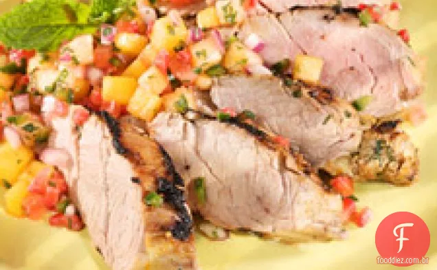 Lombo De Porco Grelhado Com Salsa De Frutas Frescas