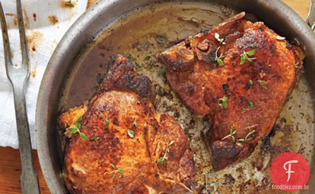 Costeletas De Porco Recheadas Com Andouille