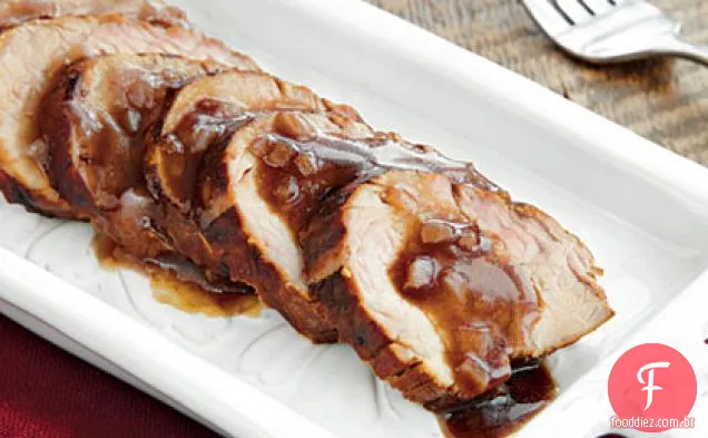 Lombo de porco com molho de Vinho Tinto