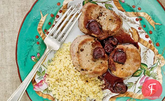 Carne de porco com molho de romã