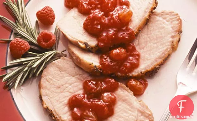 Assado De Porco Com Chutney De Ruibarbo
