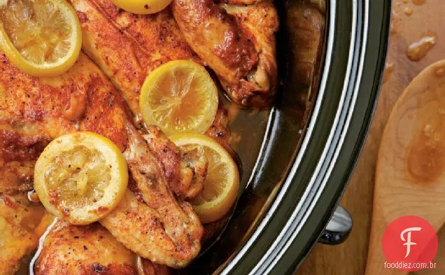 Frango grelhado cozido lentamente