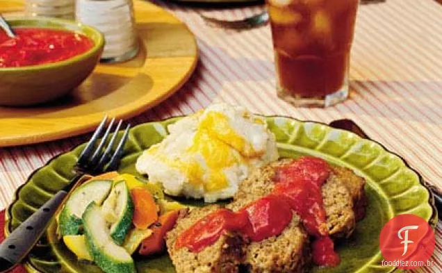 Bolo De Carne Com Chile Verde-Molho De Tomate