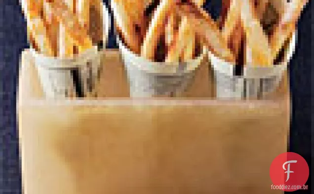 Batatas fritas com três mergulhos