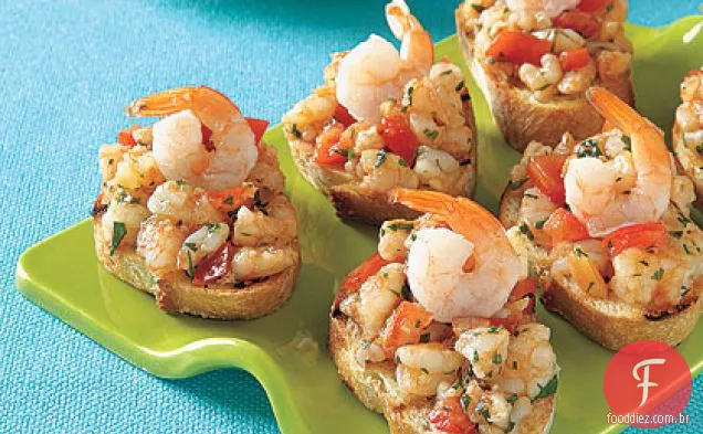 Camarão Bruschetta