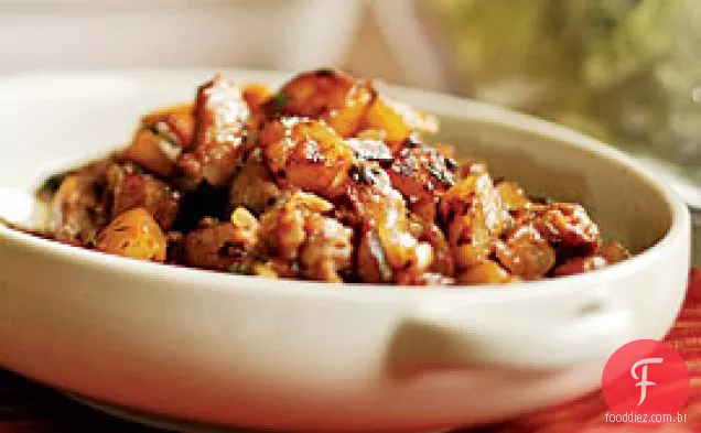 Salsicha, Batata E Sauté De Maçã