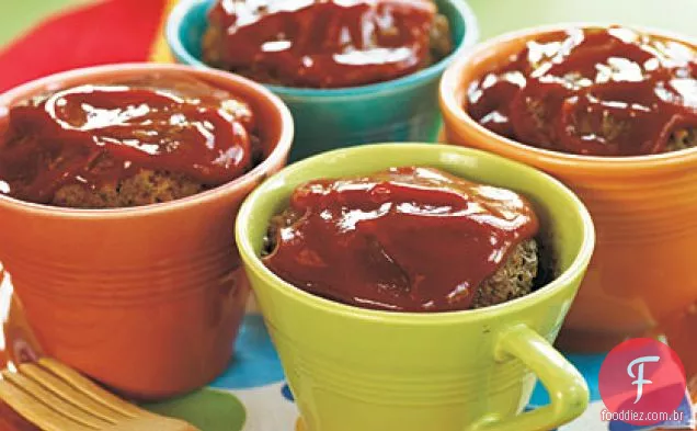 Bolo de carne em uma caneca
