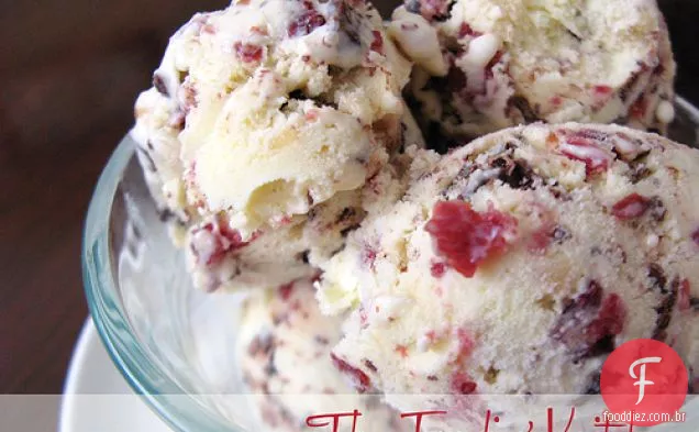 Cranberry Chocolate Almond Crunch Ice Cram