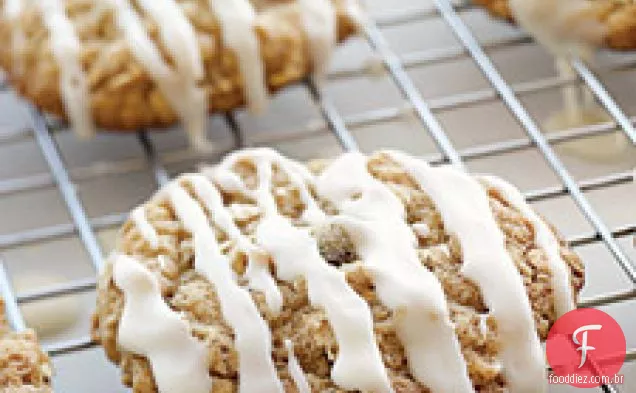 Farinha de aveia gelada-biscoitos de compota de maçã