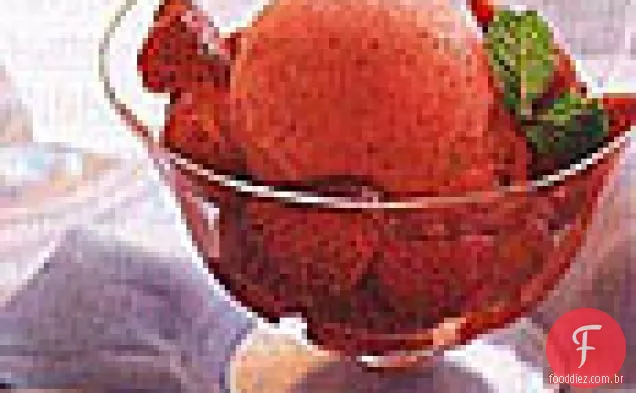 Gelo de morango e champanhe