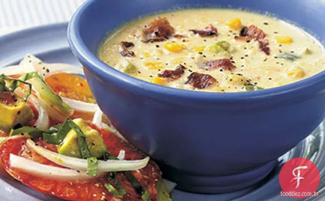 Sopa de milho e Bacon