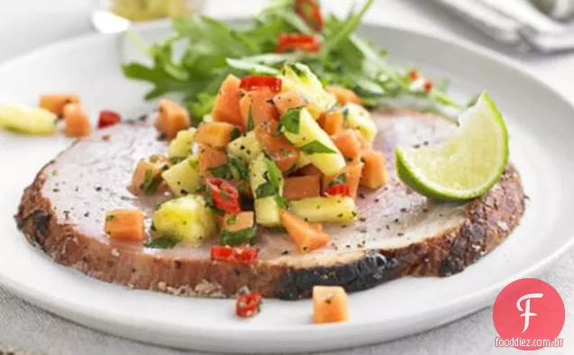 Gammon Com Abacaxi E Salsa De Mamão