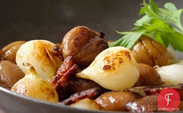 Castanhas Salteadas, Cebolas E Bacon