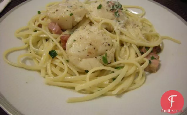 Linguine Com Vieiras E Pancetta