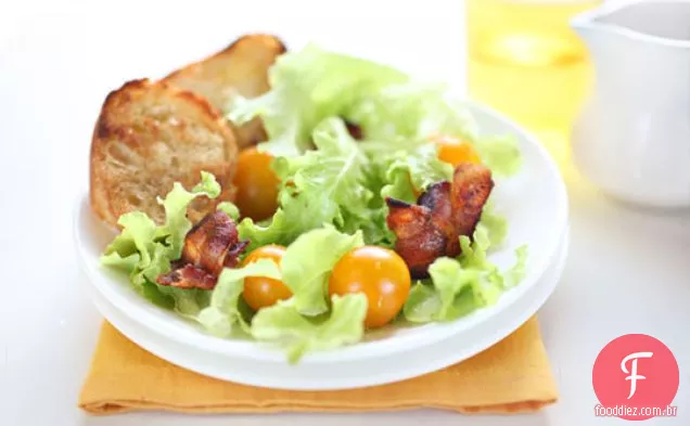 Salada Blt Com Vinagrete De Bacon