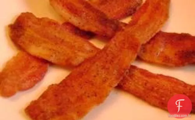 Bacon com açúcar e especiarias
