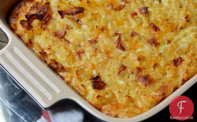 Caçarola De Café Da Manhã Com Bacon, Batata E Ovo