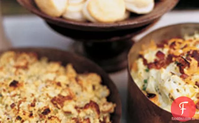 Purê De Batatas Com Bacon E Cheddar