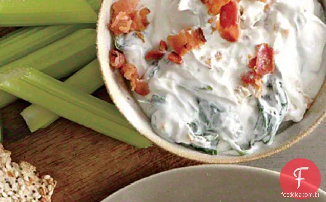 Queijo Azul-Bacon-Molho De Espinafre
