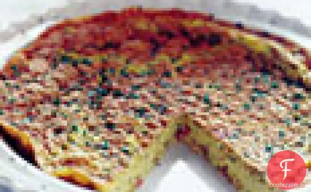 Fritada com Pancetta e hortelã