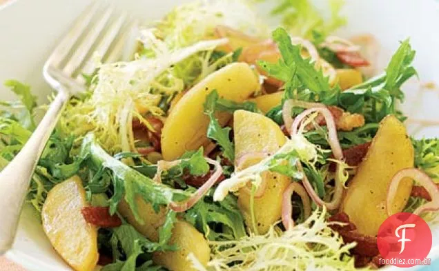 Salada de maçã assada, Bacon e Frisée