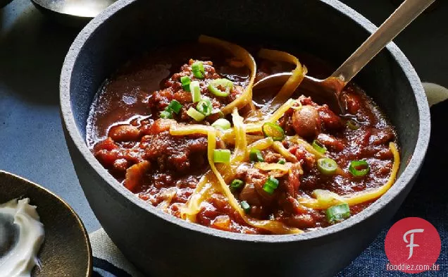 Smoky Beef-and-Bacon Chili