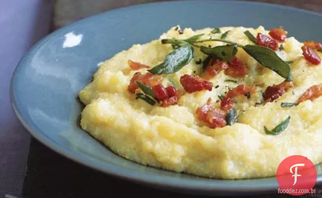 Polenta com Pancetta e sálvia