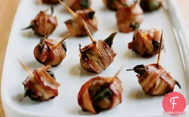 Cogumelos Embrulhados Em Pancetta