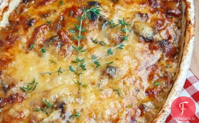 Pancetta e Porcini Batata gratinada