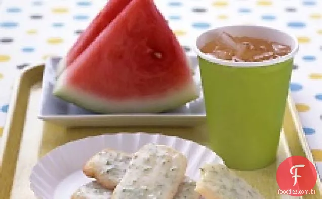 Biscoitos envidraçados com cal