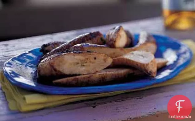 Banana com esmalte balsâmico-Manjericão