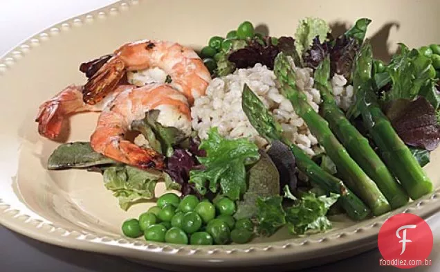 Salada De Camarão Balsâmico E Espargos