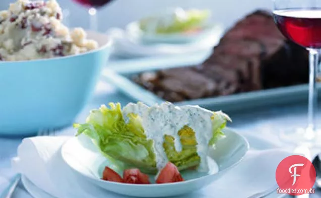Salada Iceberg com molho de leitelho