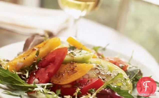 Salada De Tomate Caleidoscópio Com Vinagrete Balsâmico-Azeitona