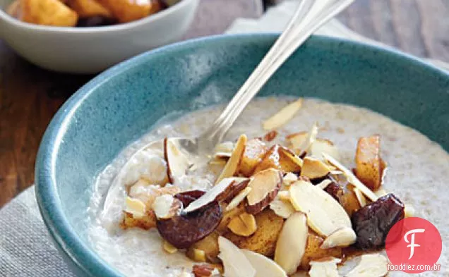 Creme De Amêndoa Doce de trigo mourisco com peras frigideira