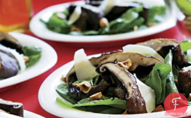 Salada De Cogumelos Grelhados, Rúcula E Comté