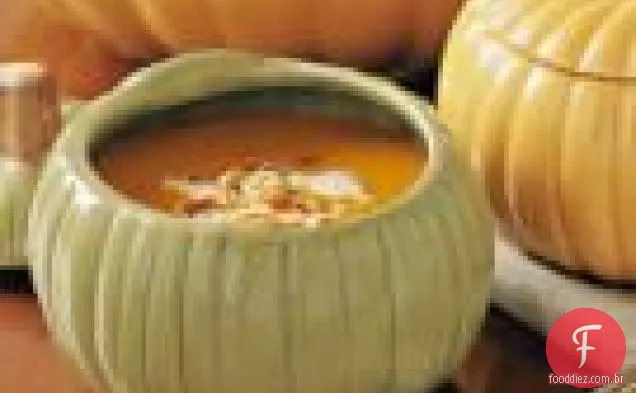 Sopa De Abóbora Com Creme De Avelã