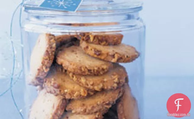 Biscoitos de noz com cream cheese