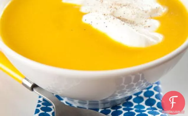 Creme assado de sopa de abóbora