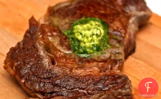 Jantar esta noite: bife com manteiga de anchova