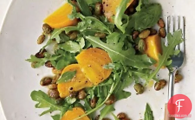 Beterraba Assada Com Edamame E Rúcula