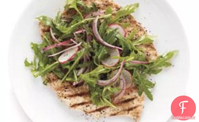 Frango Milanês Com Salada De Rúcula