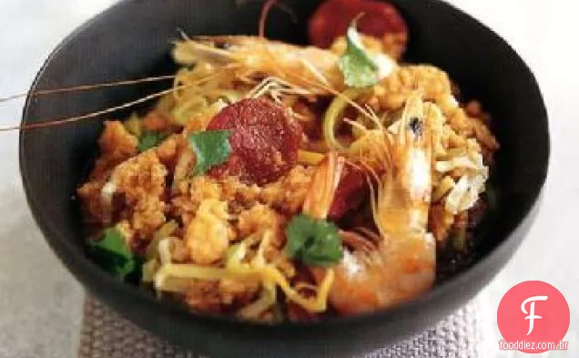 Sopa de pão português com receita de camarão