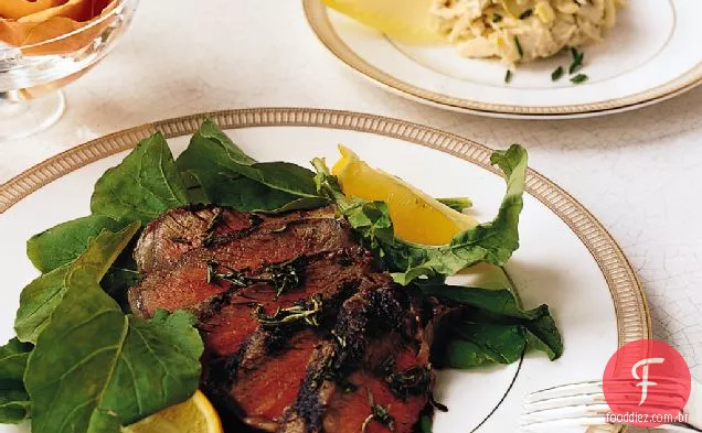 Bife de Costela com rúcula