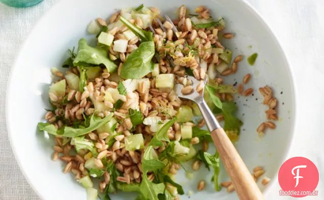 Salada Farro com Erva-doce e rúcula