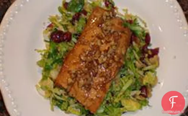 Salmão com açúcar mascavo e esmalte Bourbon