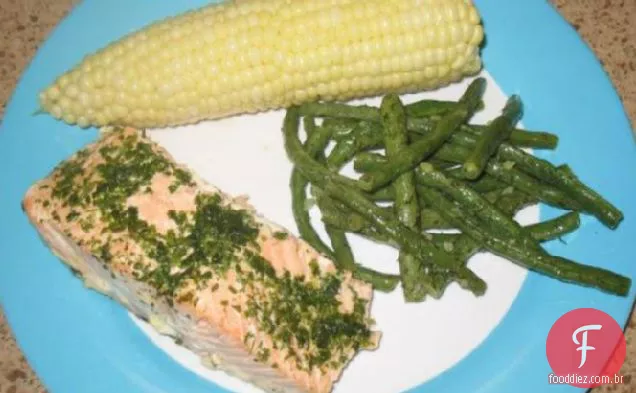 Salmão na grelha